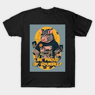 Be Proud Of Yourself Japanese Retro Boar T-Shirt